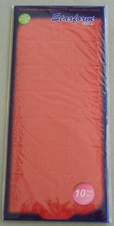 Le Suh Stickerbogen 10 x 23 cm Weihnachtsecken Stern rot