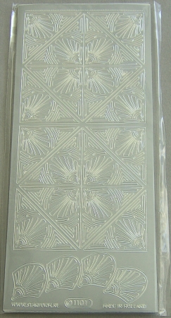 Le Suh Stickerbogen 10 x 23 cm Figuren in Viereck silber