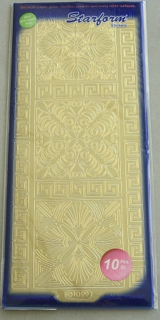 Le Suh Stickerbogen 10 x 23 cm Figuren in Viereck gold