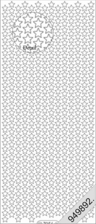 Preview: Stickerbogen 10 x 23 cm Flitter transparent Sterne lose gold