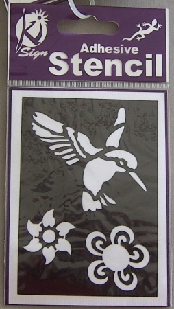 Schablone Bird / Flower 7 x 10 cm