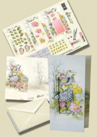 Reddy Bastelset Pyramiden-Faltkarten Blumen mit Schmetterling