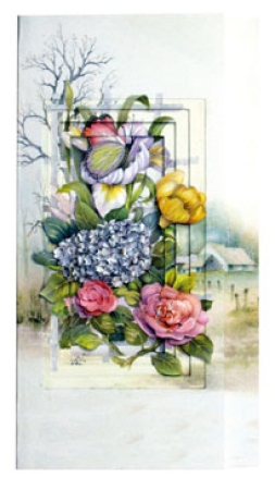 Preview: Reddy Bastelset Pyramiden-Faltkarten Blumen mit Schmetterling