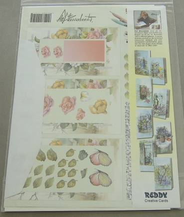 Preview: Reddy Bastelset Pyramiden-Faltkarten Blumen mit Schmetterling