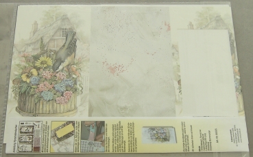 Preview: Reddy Bastelset Pyramiden-Faltkarten Vogel mit Blumen