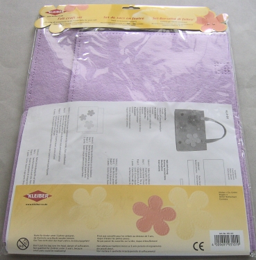 Kleiber Filztaschen-Set Blümchen flieder