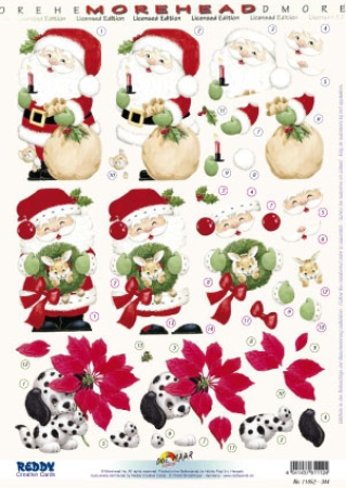 3D Stanzbogen Moreheads Weihnachtsmänner, Dalmatiner