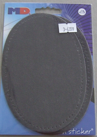 MD 2 Patches / Velour Flicken 140 x 95 mm grau