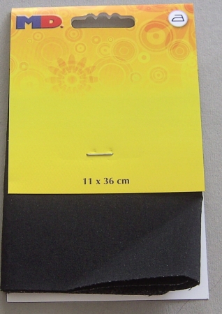 MD Baumwoll Flickstoff zum Aufbügeln 11 x 36 cm schwarz