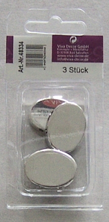 Preview: VIVA Decor Schmuckeinfassung oval silber 3 Stück