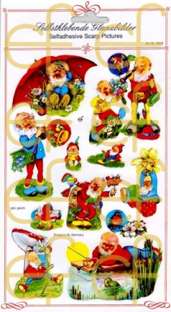 Preview: Selbstklebende Glanzbilder Märchen / Zwerge