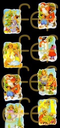 Selbstklebende Glanzbilder 8 Weihnachtsmotive