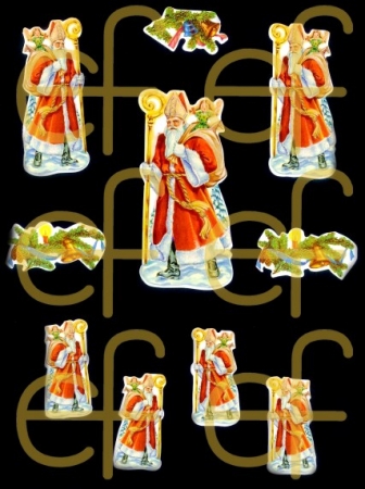 Selbstklebende Glanzbilder Nikoläuse