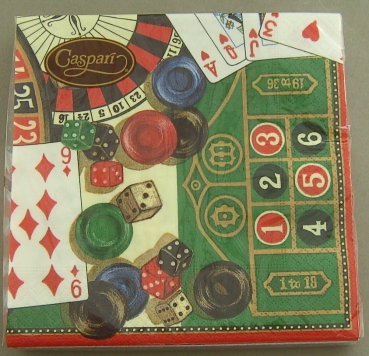 Caspari Lunch Serviette pro Stück Casino