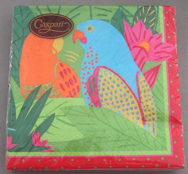Caspari Lunch Serviette pro Stück Parrots