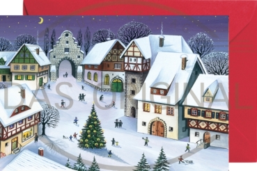 Miniadventskalender mit Umschlag Weihnachtsabend