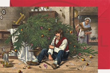 Miniadventskalender mit Umschlag Da liegt die Bescherung