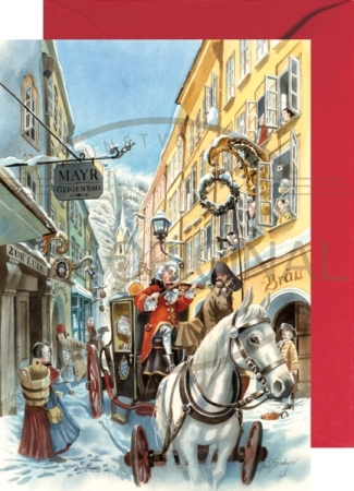 Miniadventskalender mit Umschlag Mozart in Salzburg