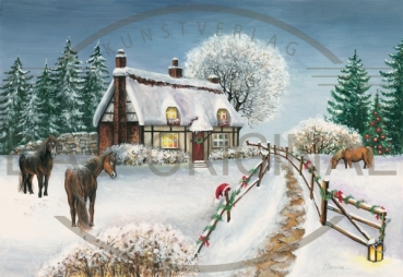 Adventskalender Cottage im Winter