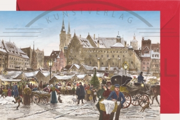 Miniadventskalender mit Umschlag Christkindlesmarkt Nürnberg