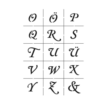 Preview: Universalschablonen Set A5 Alphabet Großbuchstaben und Zahlen