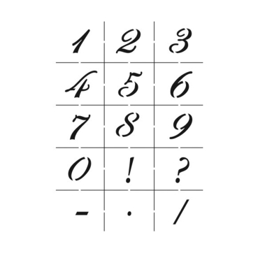 Preview: Universalschablonen Set A5 Alphabet Großbuchstaben und Zahlen