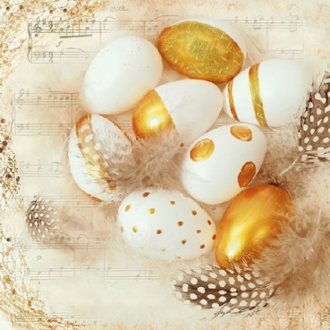 Ambiente Lunch Serviette 33 x 33 cm pro Stück Golden Eggs