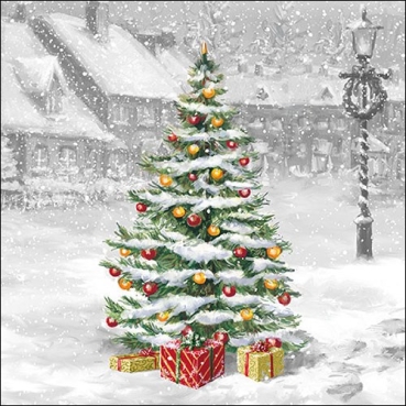 Ambiente Lunch Serviette 33 x 33 cm pro Stück Tree on Square