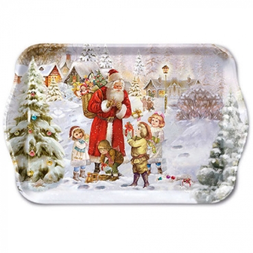 Ambiente Tablett 13 x 21 cm Santa bringing Presents