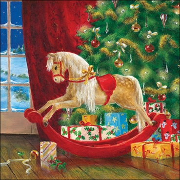 Ambiente Lunch Serviette 33 x 33 cm pro Stück Wooden Rocking Horse