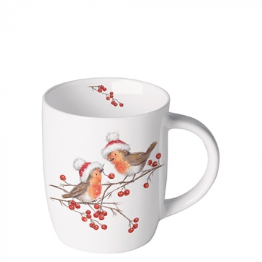 Ambiente Mug Tasse 0,2 l Christmas Robins White