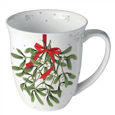 Ambiente Mug Tasse 0,4 l Mistletoe with Bow white