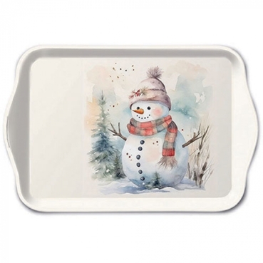 Ambiente Tablett 13 x 21 cm Snowman in Nature