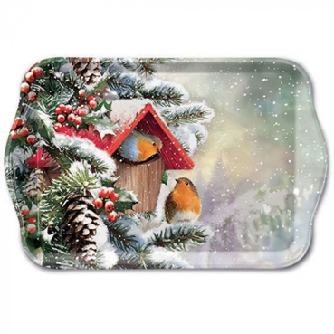 Ambiente Tablett 13 x 21 cm House with Robins