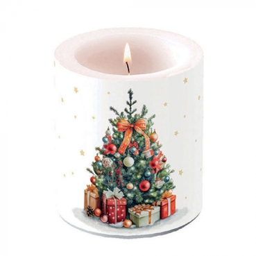 Ambiente Candle Kerze medium Decorated Christmas Tree