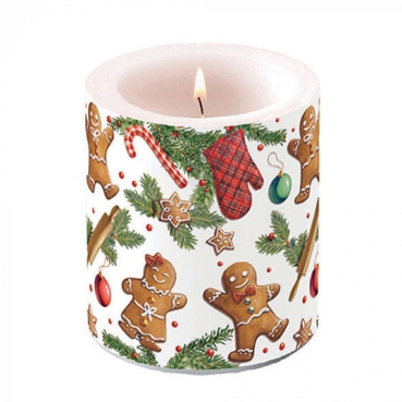 Ambiente Candle Kerze medium Gingerbread Cookies