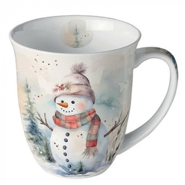 Ambiente Mug Tasse 0,4 l Snowman in Nature