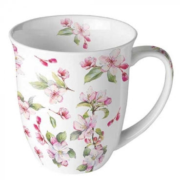 Ambiente Mug Tasse 0,4 l Spring Blossom White