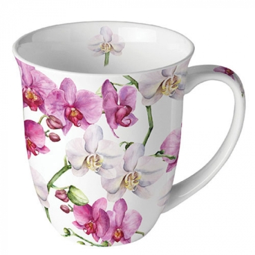 Ambiente Mug Tasse 0,4 l Elegant Orchids White