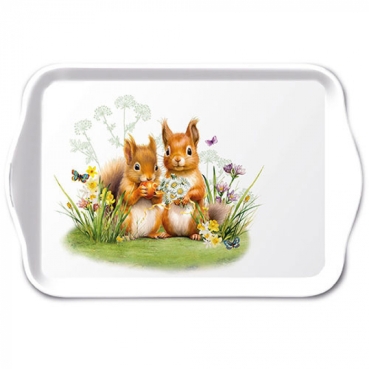 Ambiente Tray Melamine Tablett 13 x 21 cm Little Squirrels