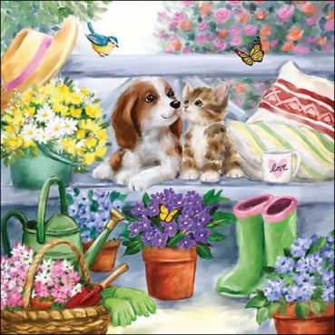 Ambiente Lunch Serviette 33 x 33 cm pro Stück Bench Friends