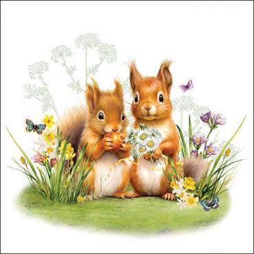 Ambiente Lunch Serviette 33 x 33 cm pro Stück Little Squirrels