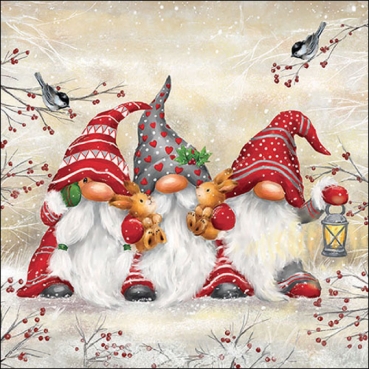 Ambiente Lunch Serviette 33 x 33 cm pro Stück Three Dwarfs