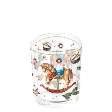 Ambiente Tea Light Holder Classic Rocking Horse White