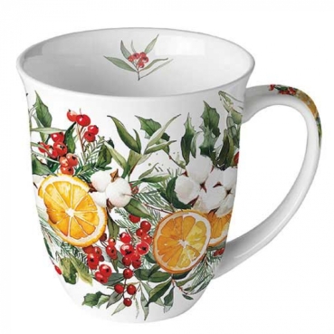 Ambiente Mug Tasse 0,4 l Winter Oranges