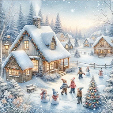 Ambiente Lunch Serviette 33 x 33 cm pro Stück Winter in Backyard