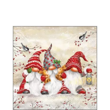 Ambiente Cocktail Serviette 25 x 25 cm pro Stück Three Dwarfs