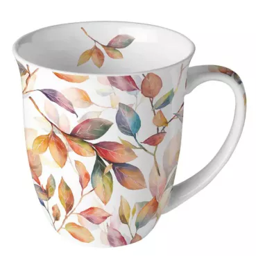 Ambiente Mug Tasse 0,4 l Colourful Leaves