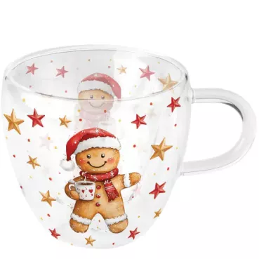Ambiente Double-Walled Glass Doppelwandiges Glas 0,2 l Cocoa and Cookie