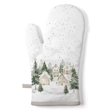 Ambiente Oven Mitt Ofenhandschuh Snowy Houses